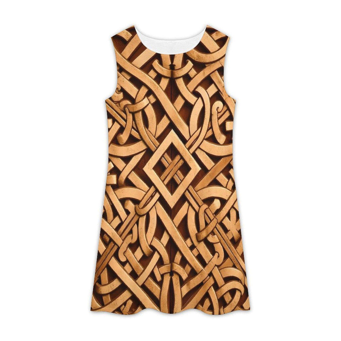 Celtic Design Dress
work dress 
dress work
women work dress
before work after work
Sleeveless
brown Celtic dress